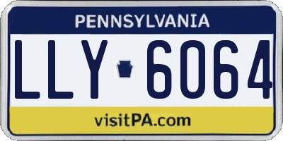 PA license plate LLY6064