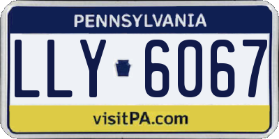 PA license plate LLY6067