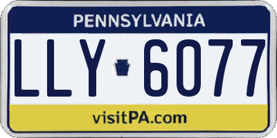PA license plate LLY6077