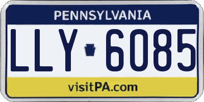 PA license plate LLY6085