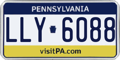 PA license plate LLY6088