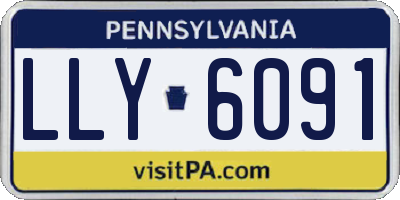 PA license plate LLY6091