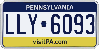 PA license plate LLY6093