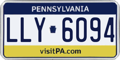 PA license plate LLY6094