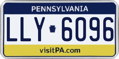 PA license plate LLY6096
