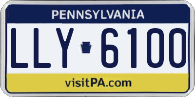 PA license plate LLY6100
