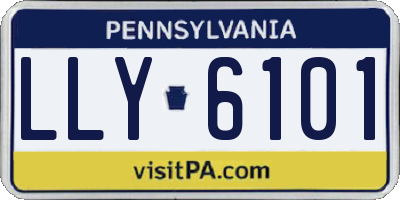 PA license plate LLY6101