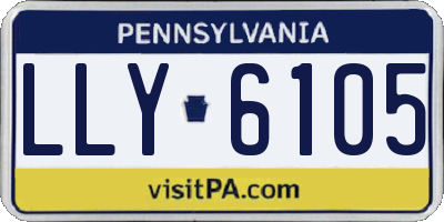 PA license plate LLY6105
