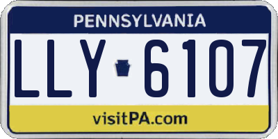 PA license plate LLY6107