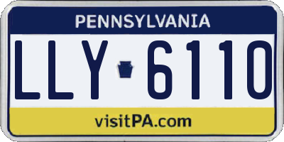 PA license plate LLY6110