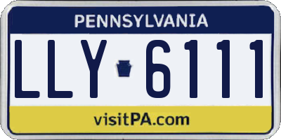 PA license plate LLY6111