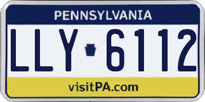 PA license plate LLY6112