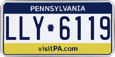 PA license plate LLY6119