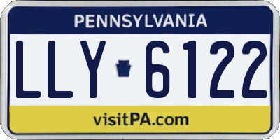 PA license plate LLY6122