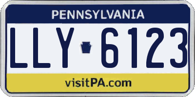 PA license plate LLY6123