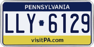 PA license plate LLY6129