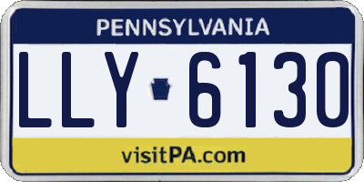 PA license plate LLY6130