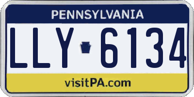 PA license plate LLY6134