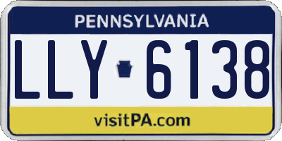PA license plate LLY6138