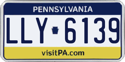 PA license plate LLY6139
