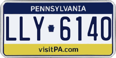 PA license plate LLY6140