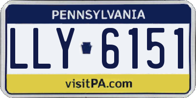 PA license plate LLY6151