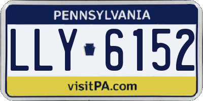 PA license plate LLY6152