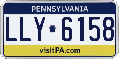 PA license plate LLY6158