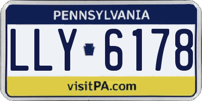 PA license plate LLY6178