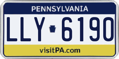 PA license plate LLY6190