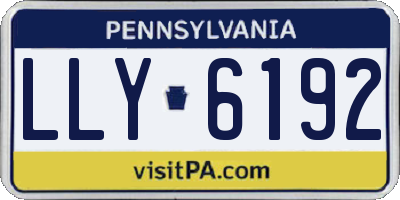 PA license plate LLY6192