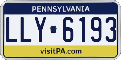 PA license plate LLY6193