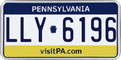 PA license plate LLY6196