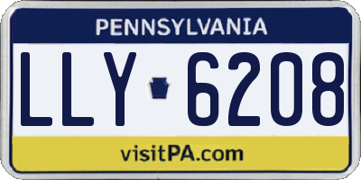 PA license plate LLY6208