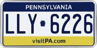 PA license plate LLY6226