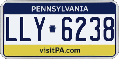 PA license plate LLY6238