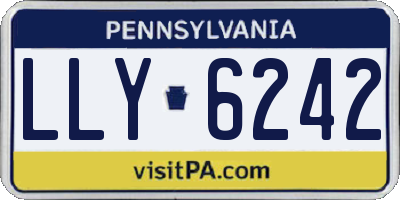 PA license plate LLY6242