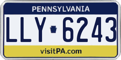 PA license plate LLY6243