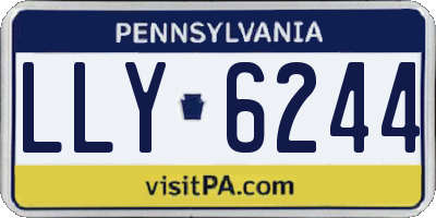 PA license plate LLY6244