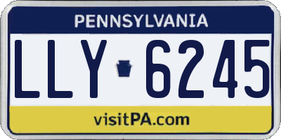 PA license plate LLY6245