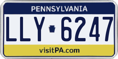 PA license plate LLY6247