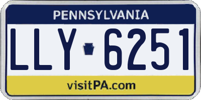 PA license plate LLY6251