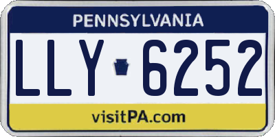 PA license plate LLY6252