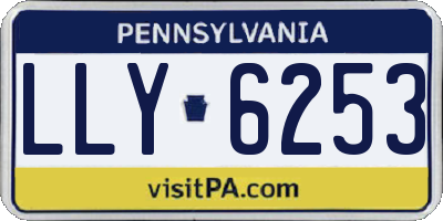 PA license plate LLY6253