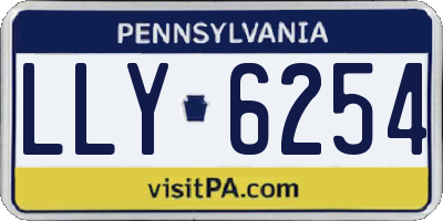 PA license plate LLY6254