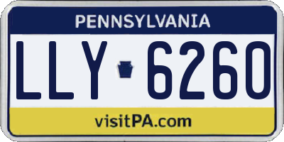 PA license plate LLY6260