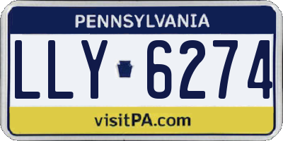 PA license plate LLY6274