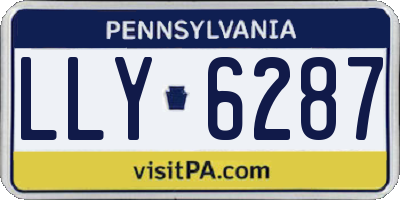 PA license plate LLY6287