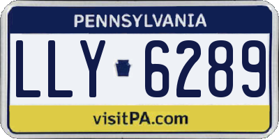 PA license plate LLY6289