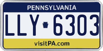 PA license plate LLY6303